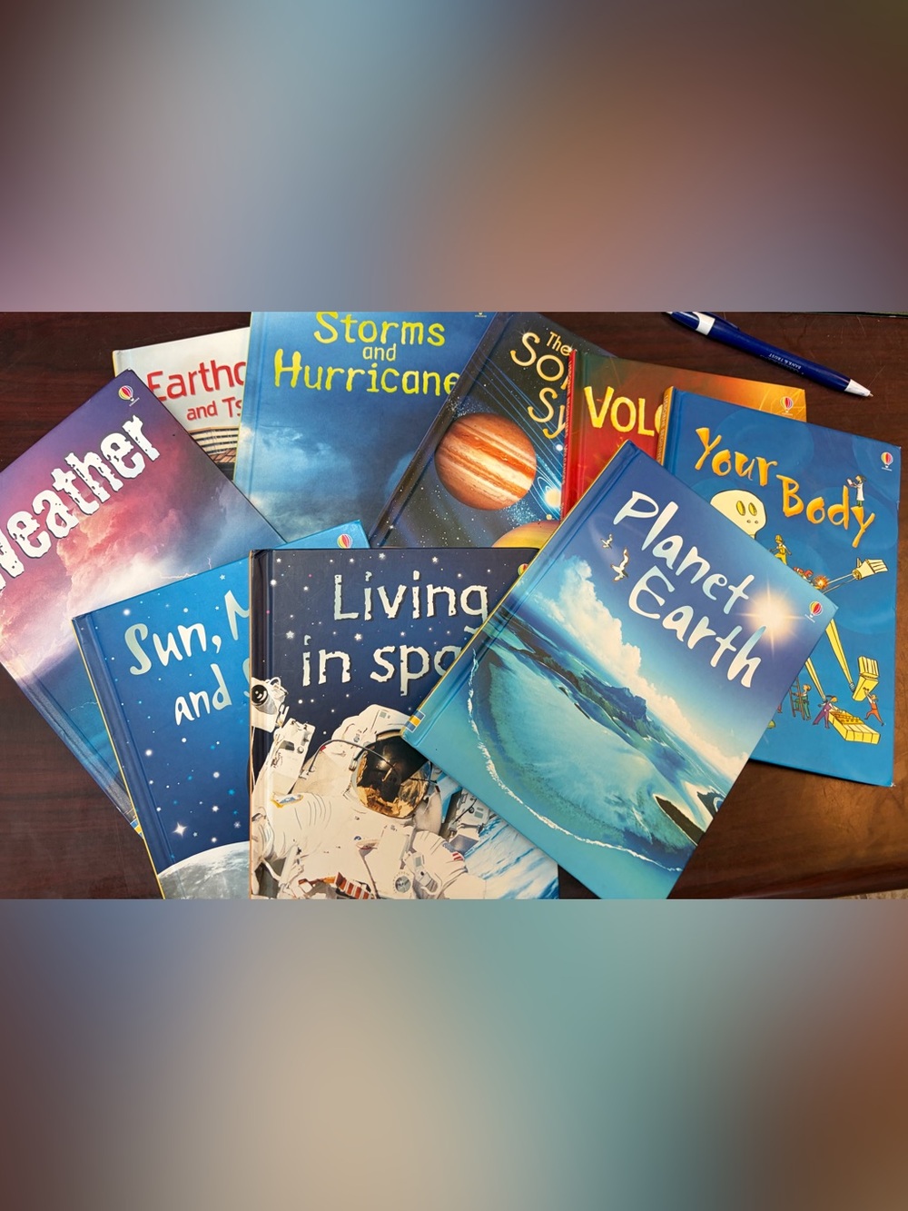 USBORNE Beginners set of 10 hardback Earrh, Volcanoes, Space, weather